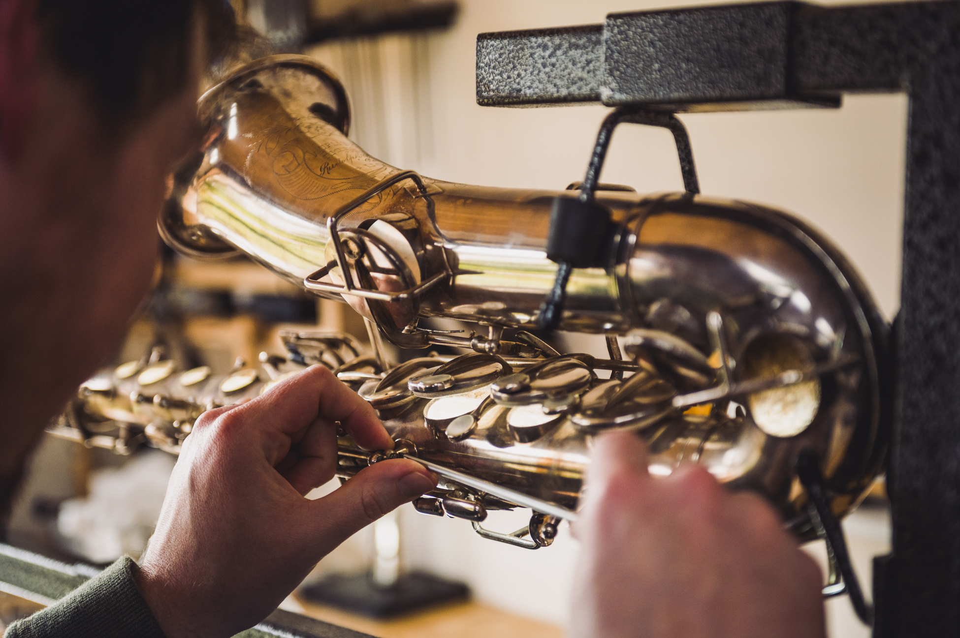 making of muziekinstrument branding shoot