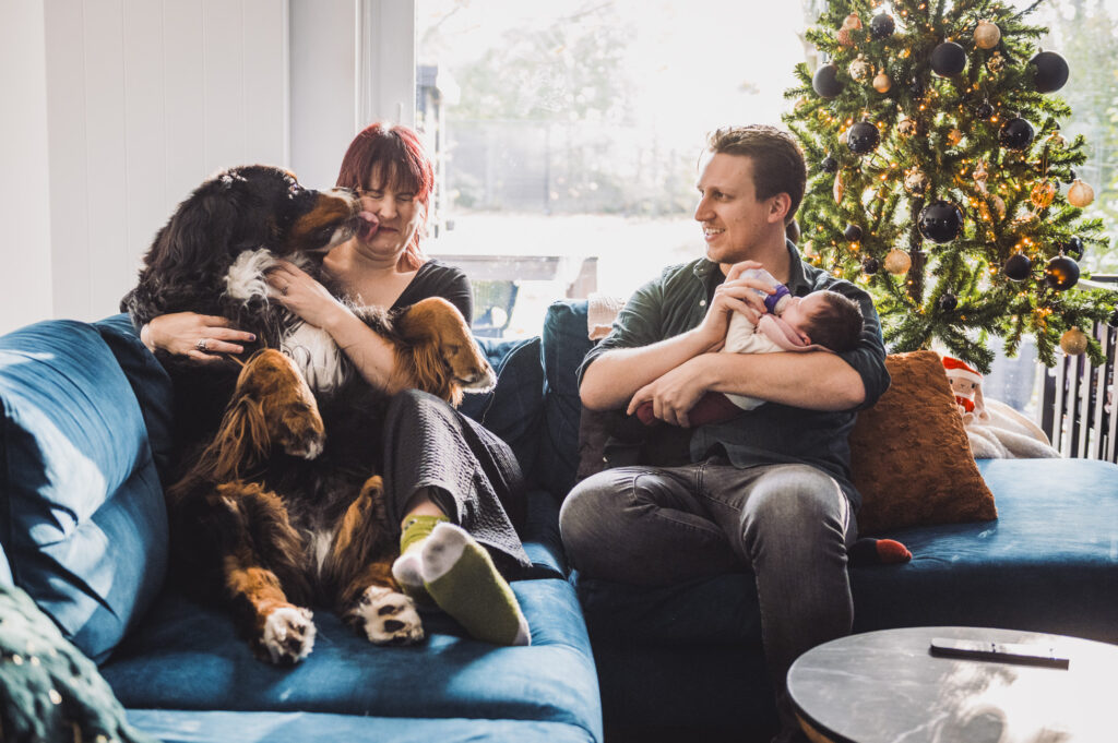 Fotoreportage gezin met baby en hond