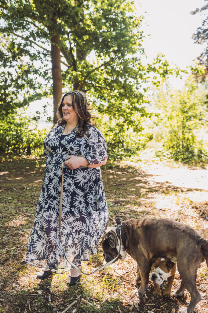 Zwangerschapsshoot met honden